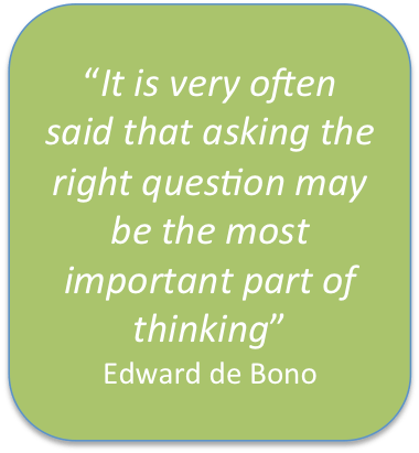 De Bono asking the right question