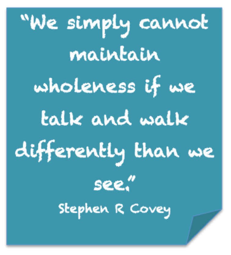 We simply cannot maintain wholeness