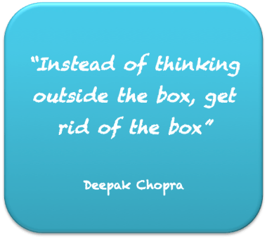 Instead of thinking outside the box