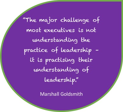 Marshall Goldsmith practising leadership