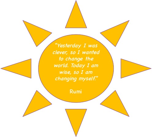 Rumi, yesterday I was clever