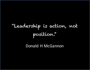 Leadership is action
