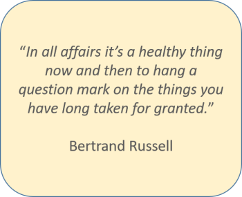 Bertrand Russell, in all affairs
